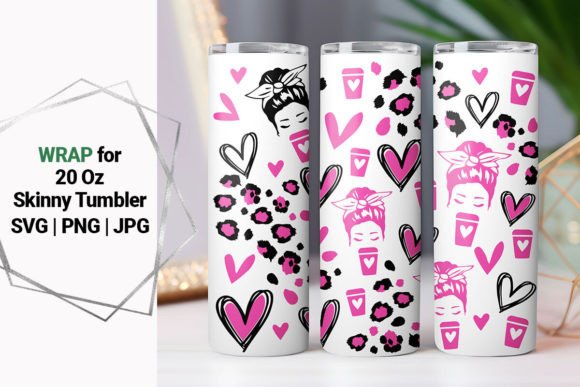 20oz Mom Cheetah Cup Graphics for Crafts