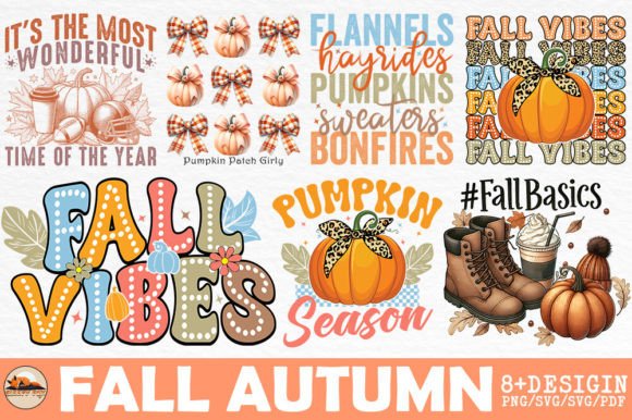 Fall Autumn Bundle, Fall Quotes Graphic: Crafts & Graphics for Local Brands