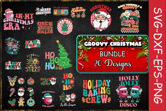 Groovy Christmas SVG Bundle: Graphics for Crafts