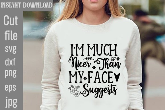 I’m Much Nicer Than My Face Suggests: Graphics for T-Shirt Designs