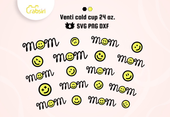 Mom Smile Cold Cup SVG: Graphics for Crafts