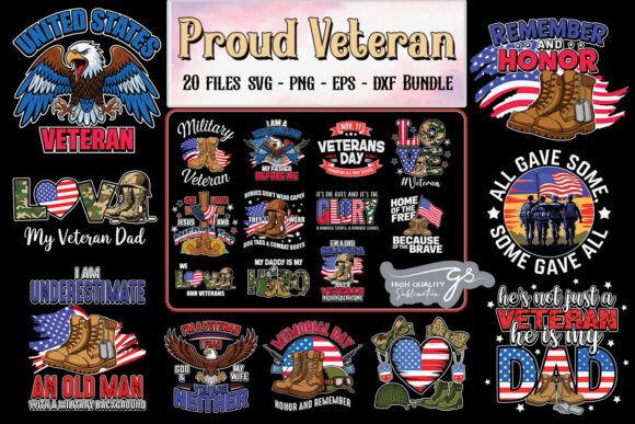 Proud Veteran SVG Bundle: Graphics for Crafts & Content Publishing