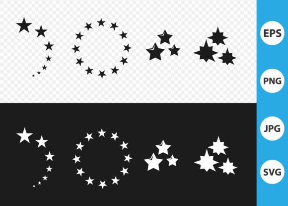 Silhouette Star Bundle for Print.Sparkle: Graphics for Crafts