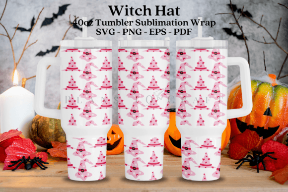 Witch Hat Halloween Tumbler Wrap Graphics